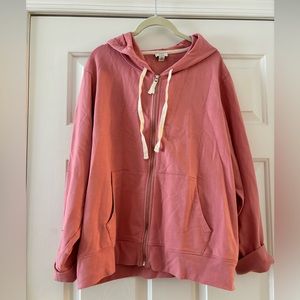 J.CREW FACTORY women’s cotton full zip hooded sweatshirt